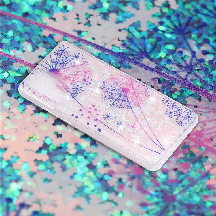 Schutzhülle Für Huawei P30 Pro Dynamisches Glitzerpulver-Pailletten-Muster In TPU-Gehäuse - Löwenzahn-5