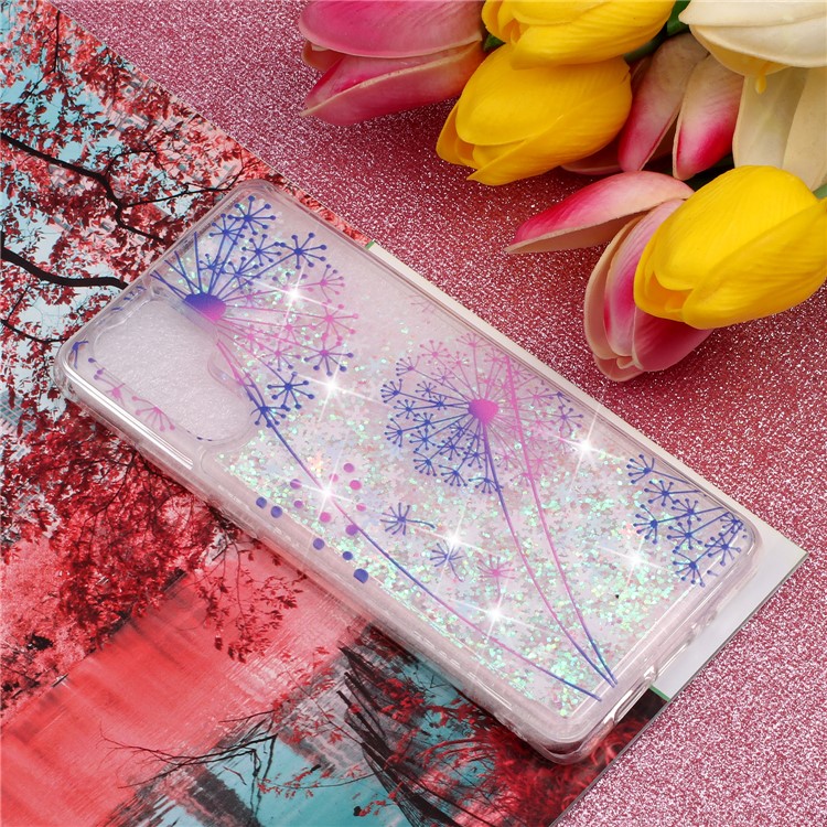 Schutzhülle Für Huawei P30 Pro Dynamisches Glitzerpulver-Pailletten-Muster In TPU-Gehäuse - Löwenzahn-6
