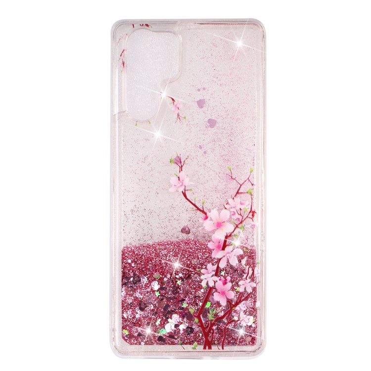 Capa Protetora Para Huawei P30 Pro Pó De Lantejoulas Dinâmicas Modelado Tpu Case - Flor De Ameixa-2