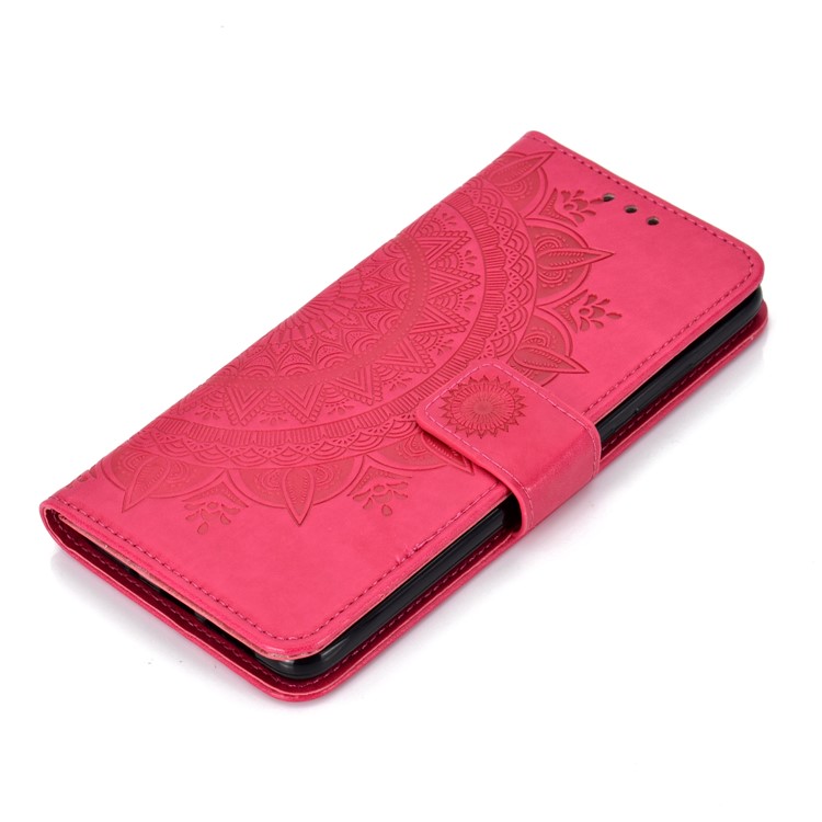 Imprinted Mandala Pattern PU Leather Protection Case for Huawei Mate 20 - Rose-7