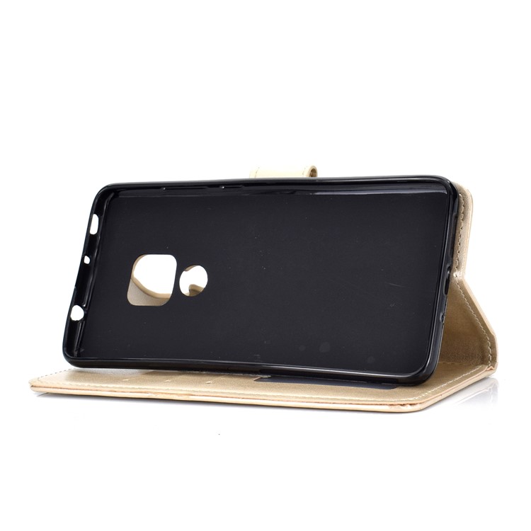 Imprinted Mandala Pattern PU Leather Protection Phone Case for Huawei Mate 20 - Gold-6