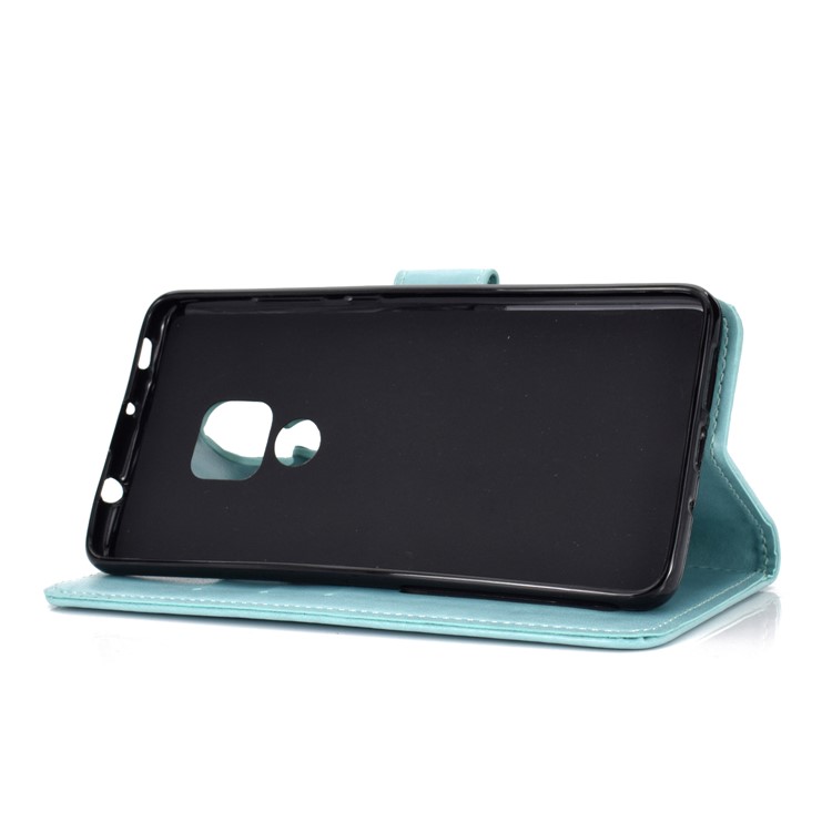 Imprinted Mandala Pattern PU Leather Protection Mobile Phone Casing for Huawei Mate 20 - Cyan-6