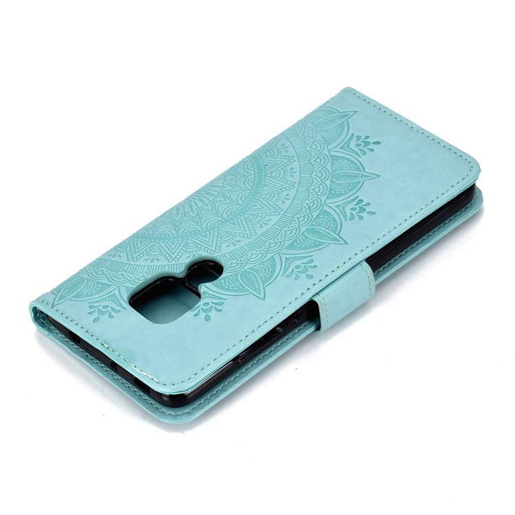 Imprinted Mandala Pattern PU Leather Protection Mobile Phone Casing for Huawei Mate 20 - Cyan-8