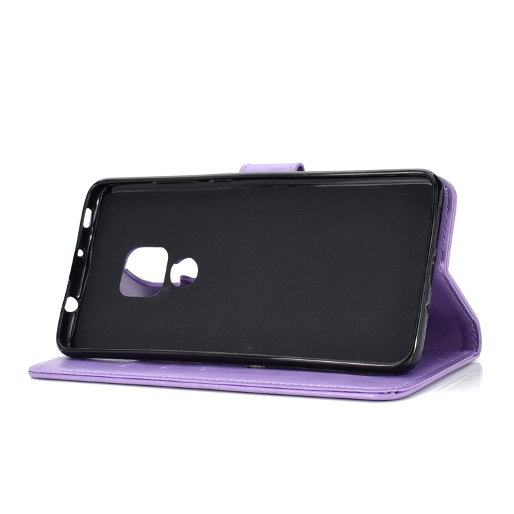 Imprinted Mandala Pattern PU Leather Accessory Case for Huawei Mate 20 - Purple-6