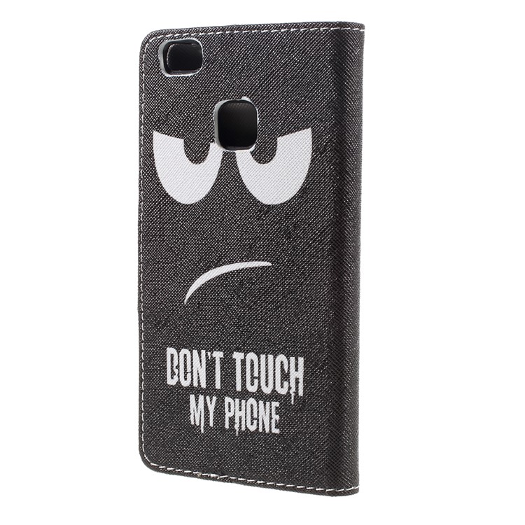 Patterned Leather Flip Case for Huawei P9 Lite - Do Not Touch My Phone-2