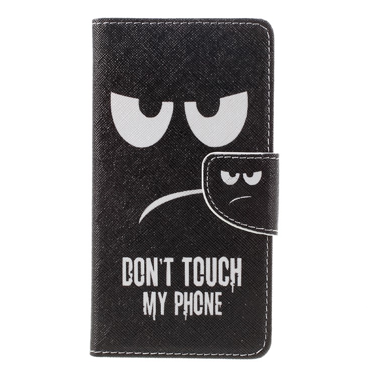 Patterned Leather Flip Case for Huawei P9 Lite - Do Not Touch My Phone-3