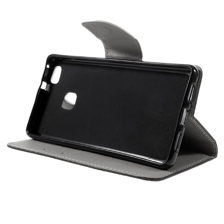 Patterned Leather Flip Case for Huawei P9 Lite - Do Not Touch My Phone-4