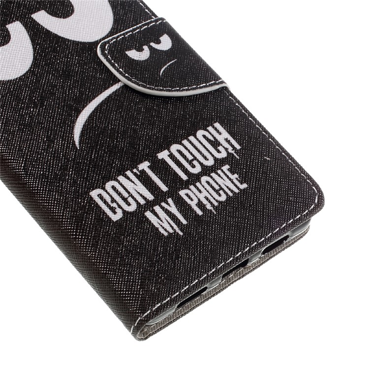 Patterned Leather Flip Case for Huawei P9 Lite - Do Not Touch My Phone-7