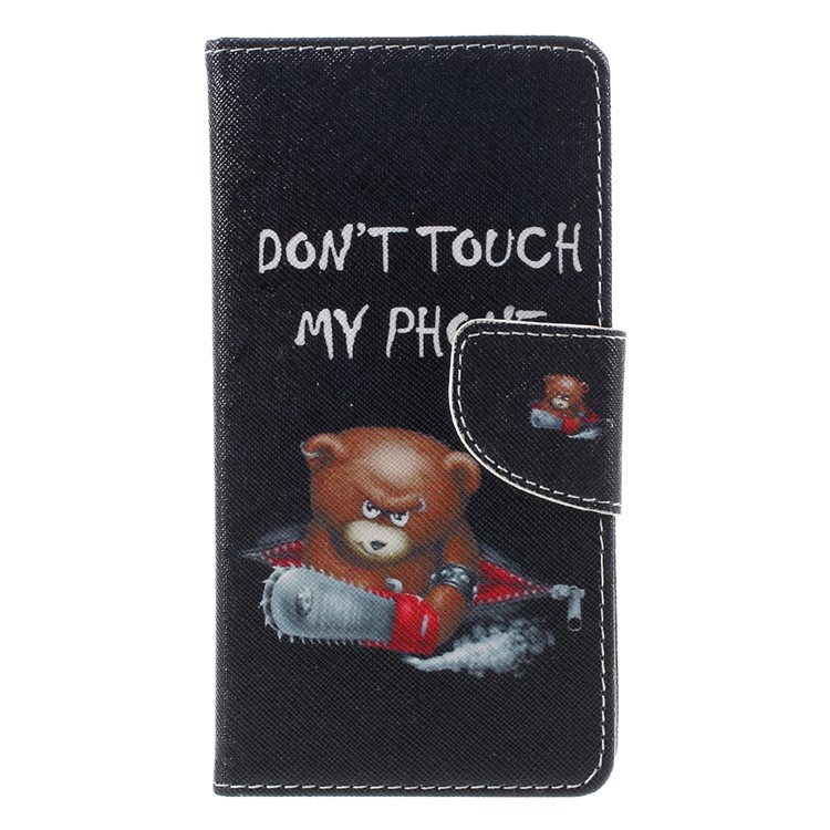 Patterned Leather Folio Cover for Huawei P9 Lite - Cool Bear-3