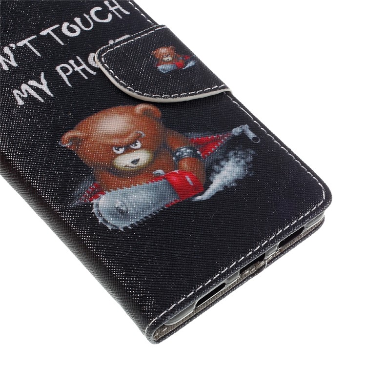 Patterned Leather Folio Cover for Huawei P9 Lite - Cool Bear-8