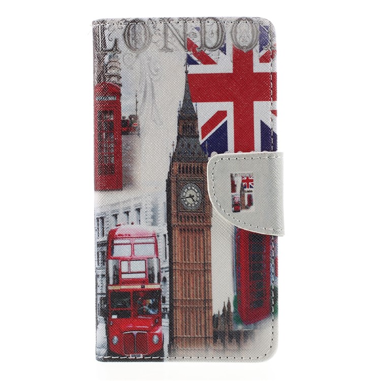 Patterned Leather Folio Shell for Huawei P9 Lite - Big Ben and UK Flag-3