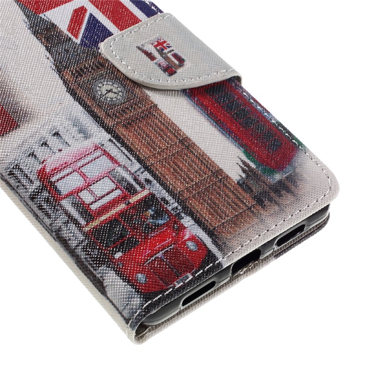 Patterned Leather Folio Shell for Huawei P9 Lite - Big Ben and UK Flag-7