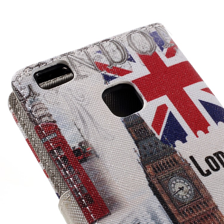 Patterned Leather Folio Shell for Huawei P9 Lite - Big Ben and UK Flag-8