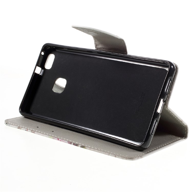 Pattern Printing Leather Flip Case for Huawei P9 Lite - Paris Eiffel Tower-4