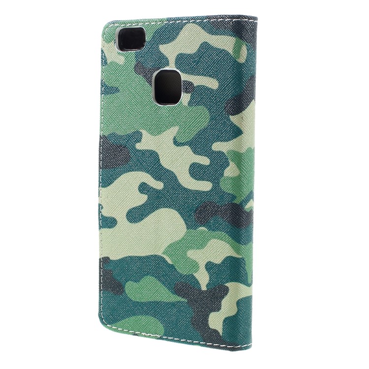 Pattern Printing Leather Flip Cover for Huawei P9 Lite - Camouflage Pattern-2