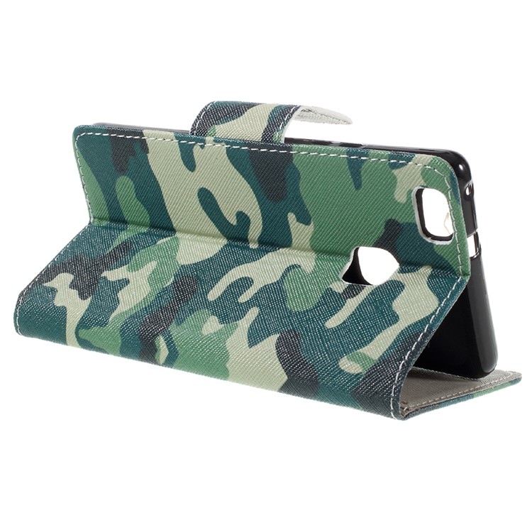 Pattern Printing Leather Flip Cover for Huawei P9 Lite - Camouflage Pattern-5