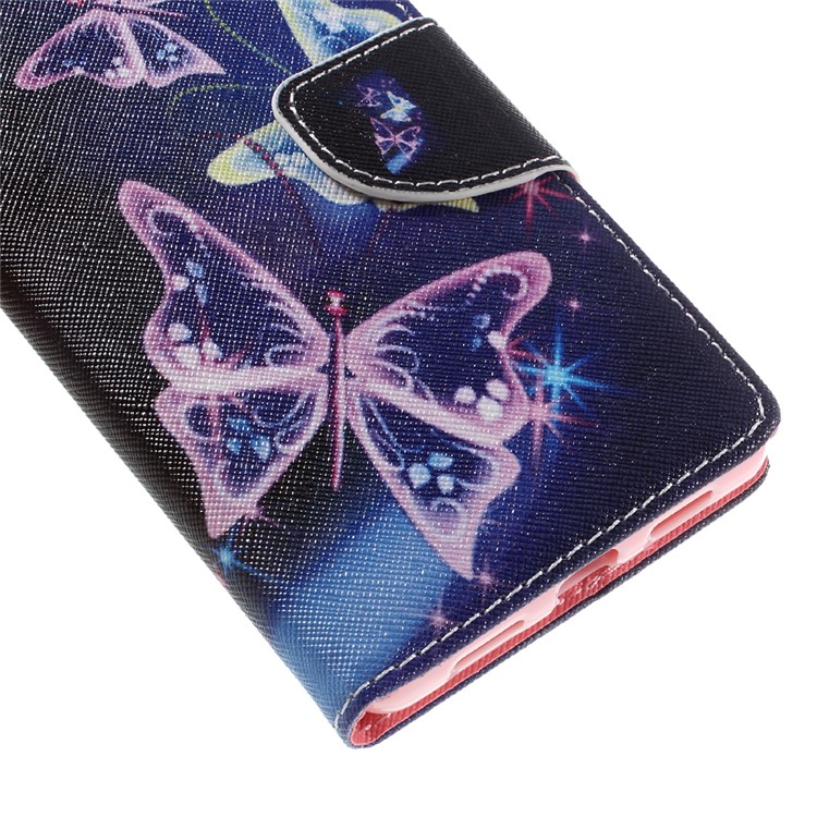 PU Leather Folio Cover for Huawei P9 Lite - Translucent Butterfly-8
