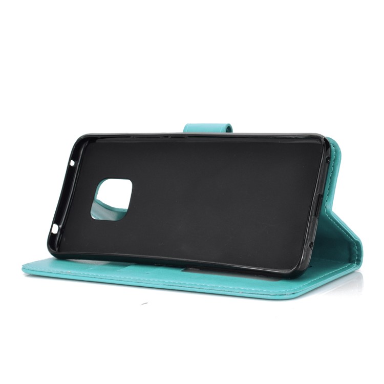 Imprinted Mandala Pattern Magnetic Wallet Leather Mobile Cover for Huawei Mate 20 Pro - Cyan-6