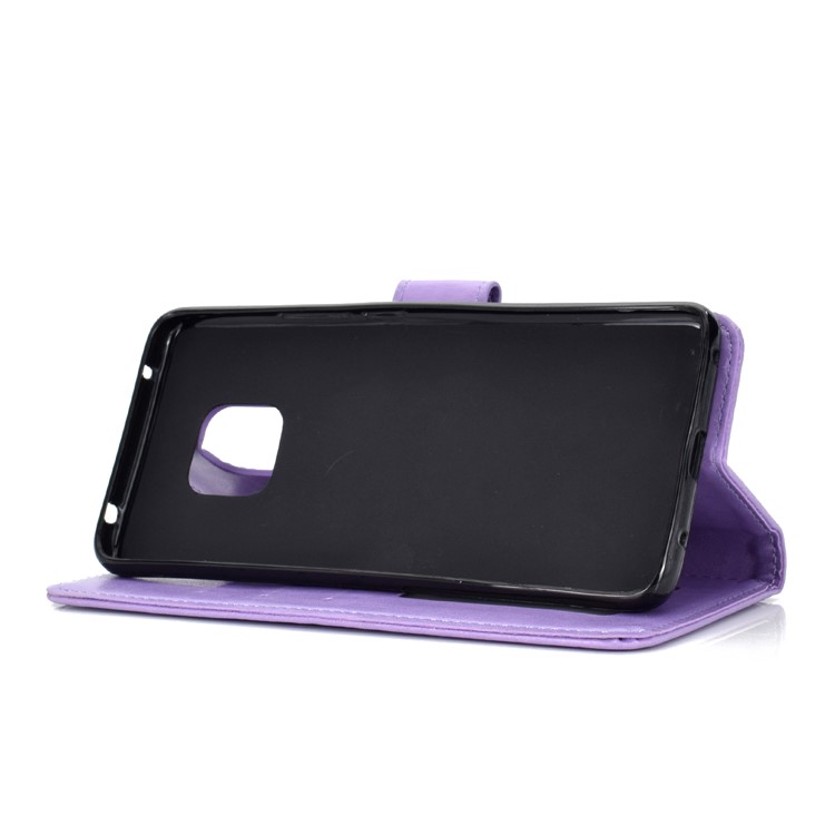 Imprinted Mandala Pattern Magnetic Wallet Leather Cellphone Case for Huawei Mate 20 Pro - Purple-6