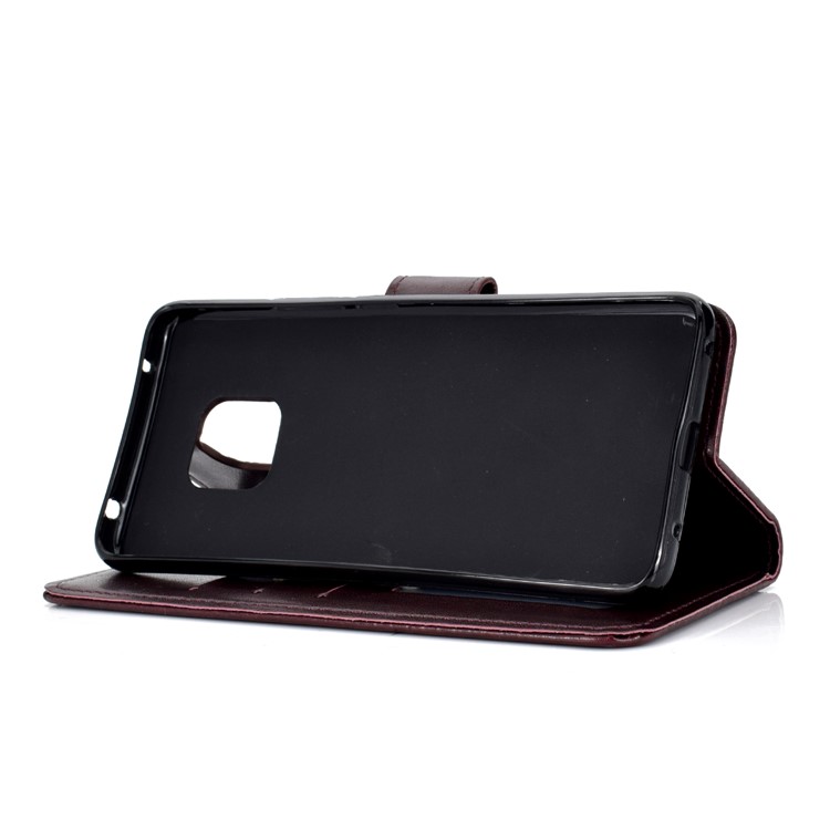 Imprinted Mandala Pattern Magnetic Wallet Leather Cellphone Cover for Huawei Mate 20 Pro - Brown-6