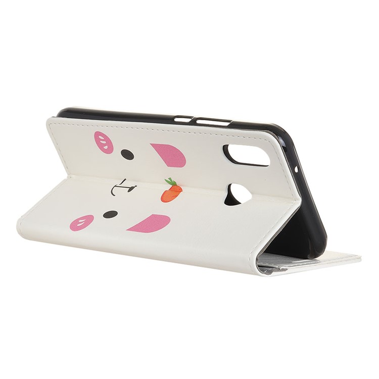 Pattern Printing PU Leather Flip Stand Cover for Huawei Y7 (2019) - Cute Animal-3