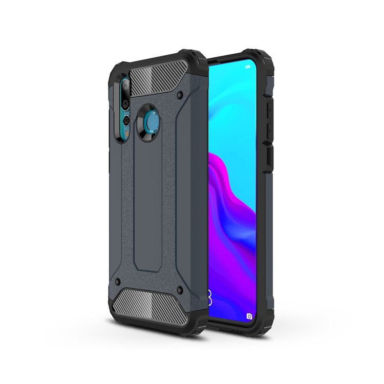 Armor Guard Plastic + TPU Hybrid Back Cellphone Case for Huawei nova 4 - Dark Blue-1