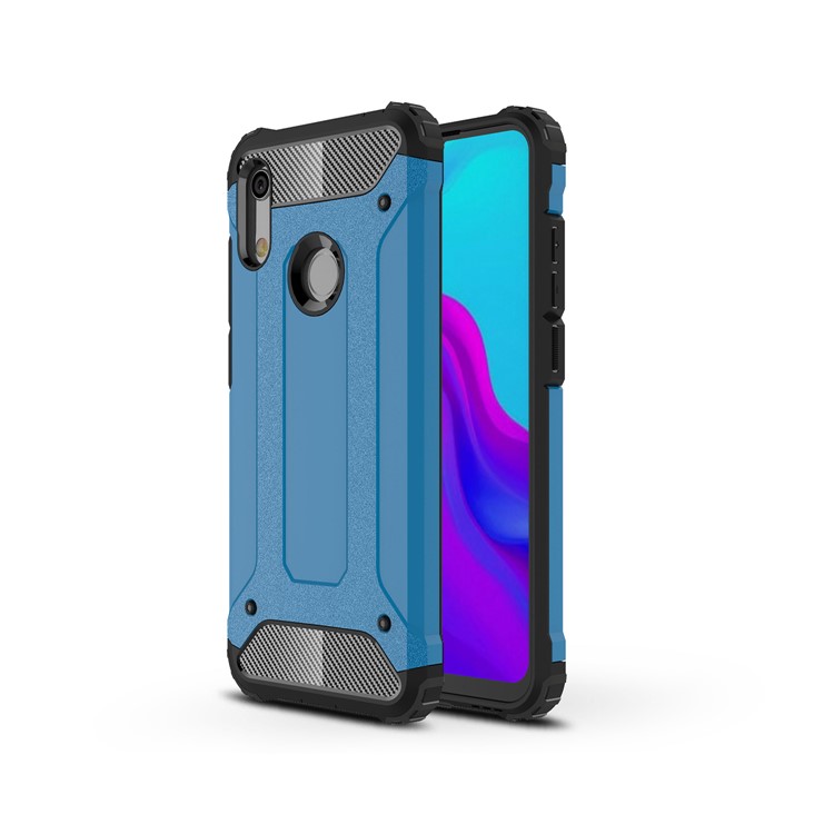 Armor Guard Plastic + TPU Hybrid Cellphone Case for Huawei Honor 8A / Y6 (2019, with Fingerprint Sensor) / Y6 Prime (2019) - Baby Blue