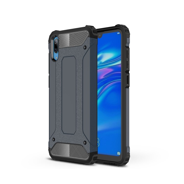 Armor Guard Plastic + TPU Hybrid Phone Case for Huawei Enjoy 9 / Y7 Pro (2019) - Dark Blue-1
