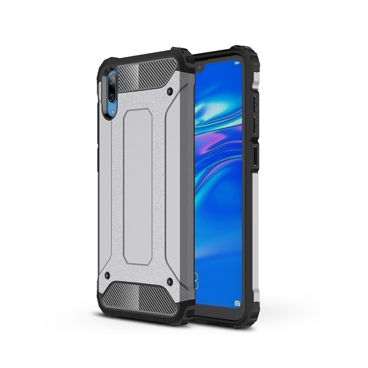 Armor Guard Plastic + TPU Hybrid Phone Accessory Case for Huawei Enjoy 9 / Y7 Pro (2019) - Grey-1