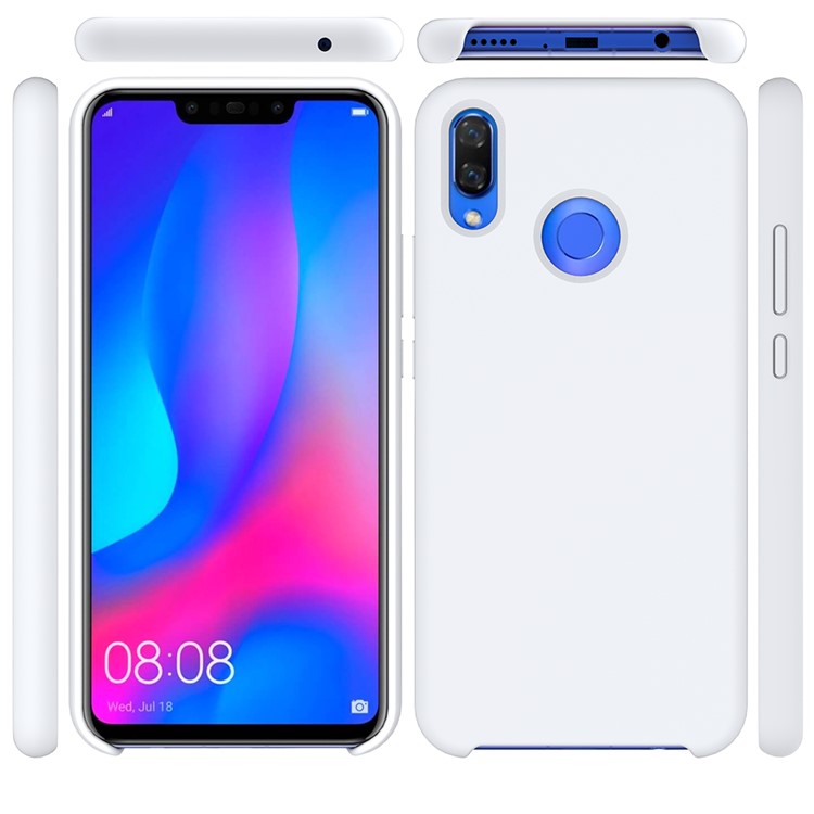 Liquid Silicone Protector Cover for Huawei nova 3 - White-5