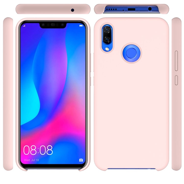 Liquid Silicone Protector Casing for Huawei nova 3 - Pink-5