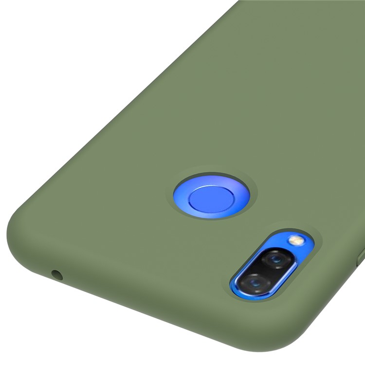Liquid Silicone Protector Cell Phone Case for Huawei nova 3 - Green-2