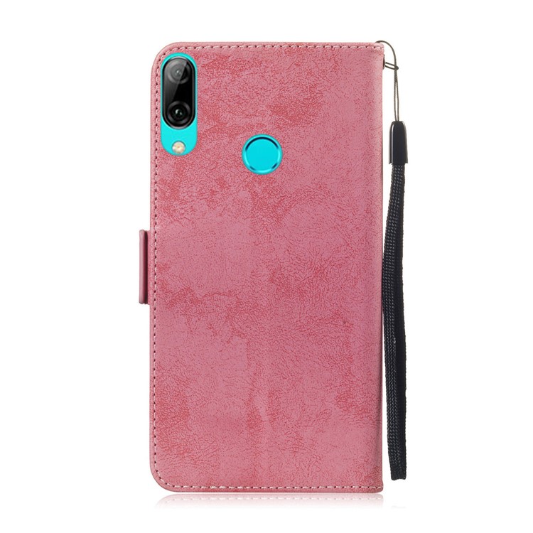 Retro Style PU Leather Casing for Huawei P Smart (2019) / Honor 10 Lite - Pink-3