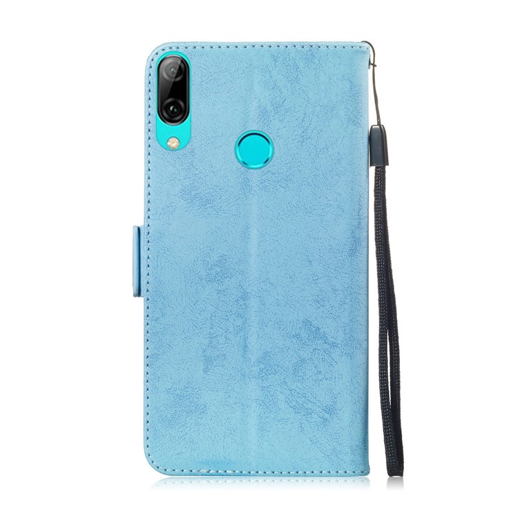 Retro Style PU Leather Cover for Huawei P Smart (2019) / Honor 10 Lite - Blue-3