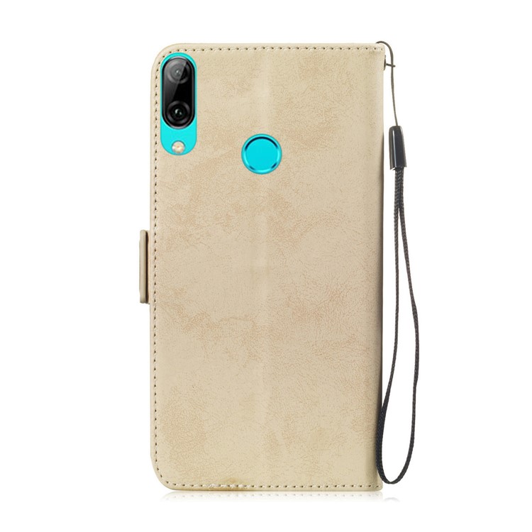 Retro Style PU Leather Shell for Huawei P Smart (2019) / Honor 10 Lite - Gold-3