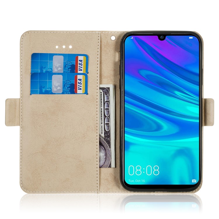 Retro Style PU Leather Shell for Huawei P Smart (2019) / Honor 10 Lite - Gold-8