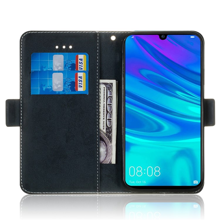 Retro Style PU Leather Cell Phone Case for Huawei P Smart (2019) / Honor 10 Lite - Black-8