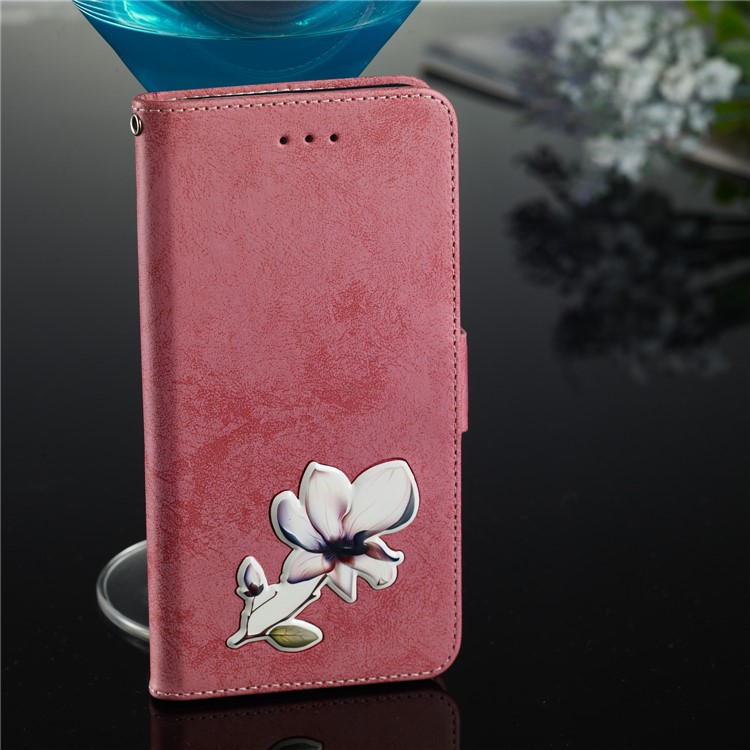Vintage Pattern Printing PU Leather Cover with Stand for Huawei P Smart (2019) / Honor 10 Lite - Pink-10