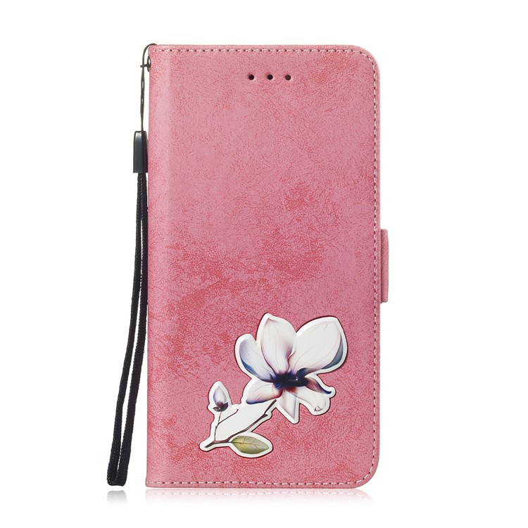 Vintage Pattern Printing PU Leather Cover with Stand for Huawei P Smart (2019) / Honor 10 Lite - Pink-2