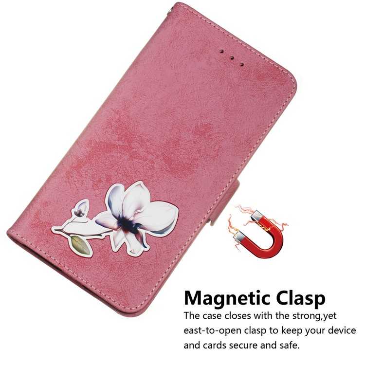 Vintage Pattern Printing PU Leather Cover with Stand for Huawei P Smart (2019) / Honor 10 Lite - Pink-5