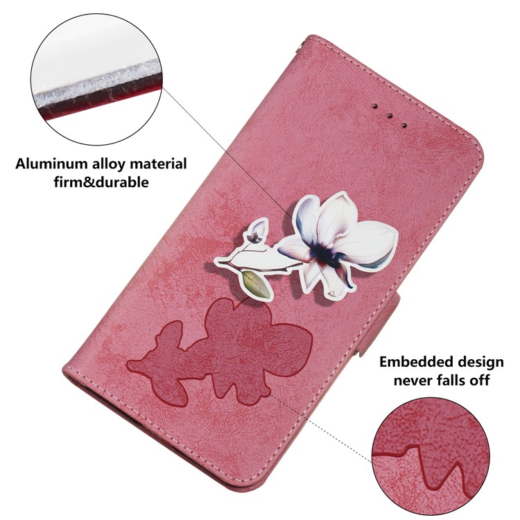 Vintage Pattern Printing PU Leather Cover with Stand for Huawei P Smart (2019) / Honor 10 Lite - Pink-6