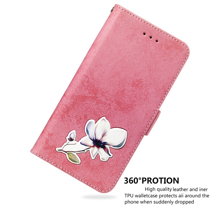 Vintage Pattern Printing PU Leather Cover with Stand for Huawei P Smart (2019) / Honor 10 Lite - Pink-7
