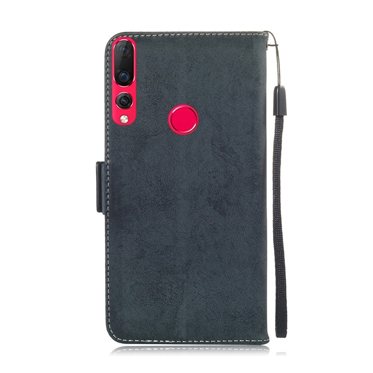 Vintage Pattern Printing PU Leather Phone Cover with Card Holder for Huawei nova 4 - Dark Blue-3