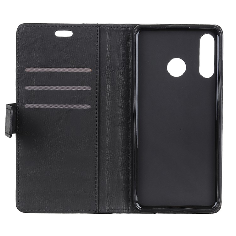 Retro Style Leather Magnetic Stand Wallet Case for Huawei P30 Lite - Black-4