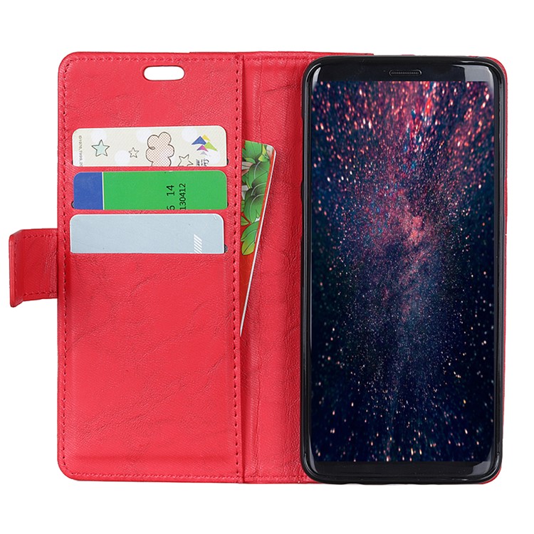 Retro Style Leather Magnetic Stand Wallet Cover for Huawei P30 Lite - Red-7