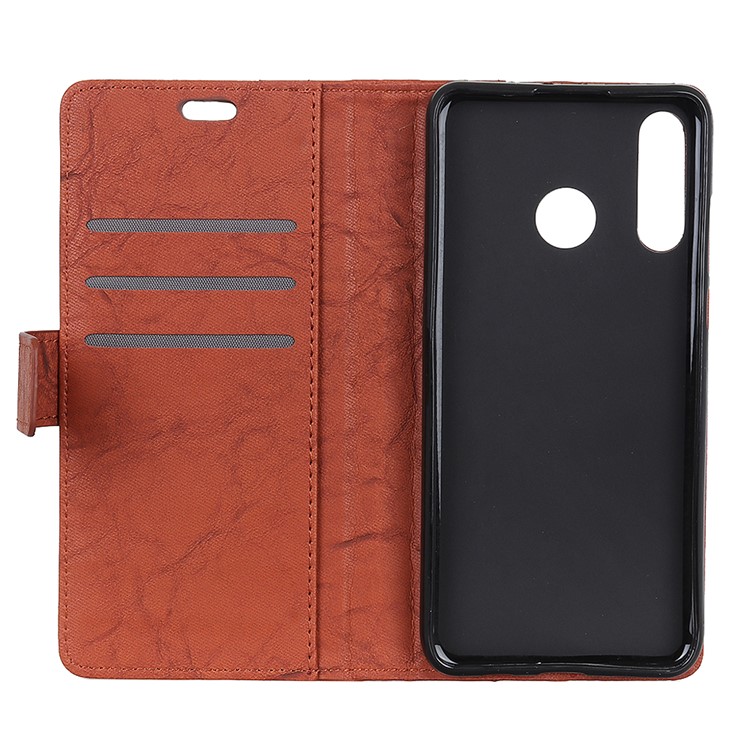 Vintage Style Leather Magnetic Stand Wallet Casing for Huawei P30 Lite - Brown-4