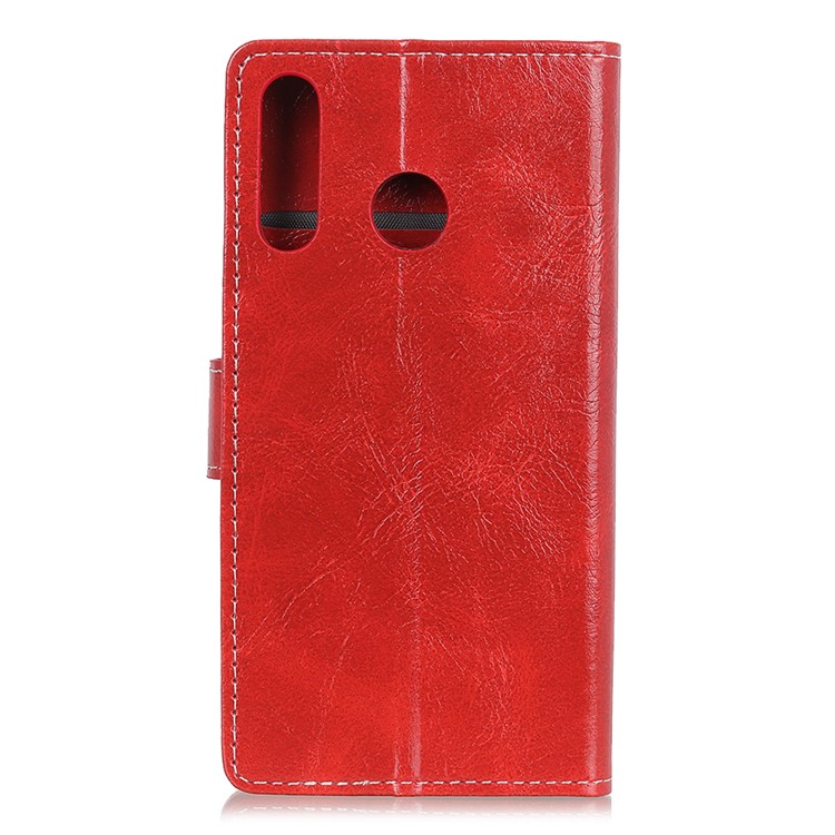 Crazy Horse Vintage Leather Wallet Phone Cover for Huawei P30 Lite - Red-2
