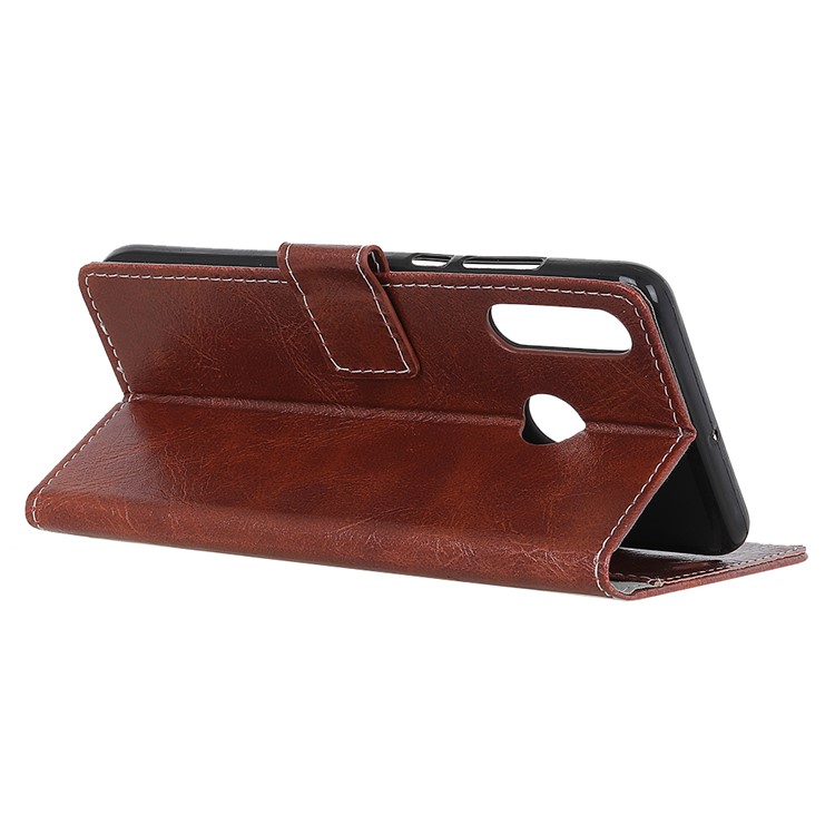 Crazy Horse Vintage Leather Case with Wallet Stand for Huawei P30 Lite - Brown-4