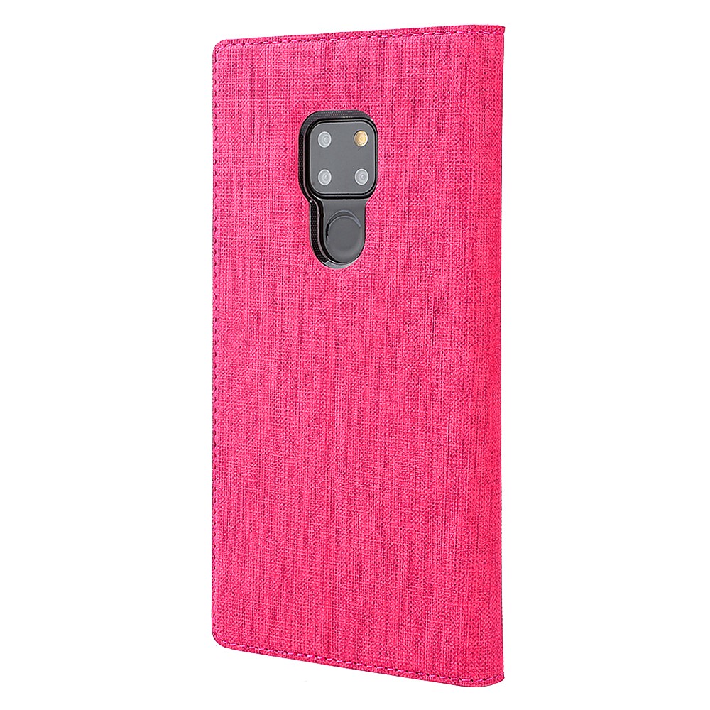 VILI DMX Window View Cross Texture Leather Stand Case Cover for Huawei Mate 20 X - Rose-3