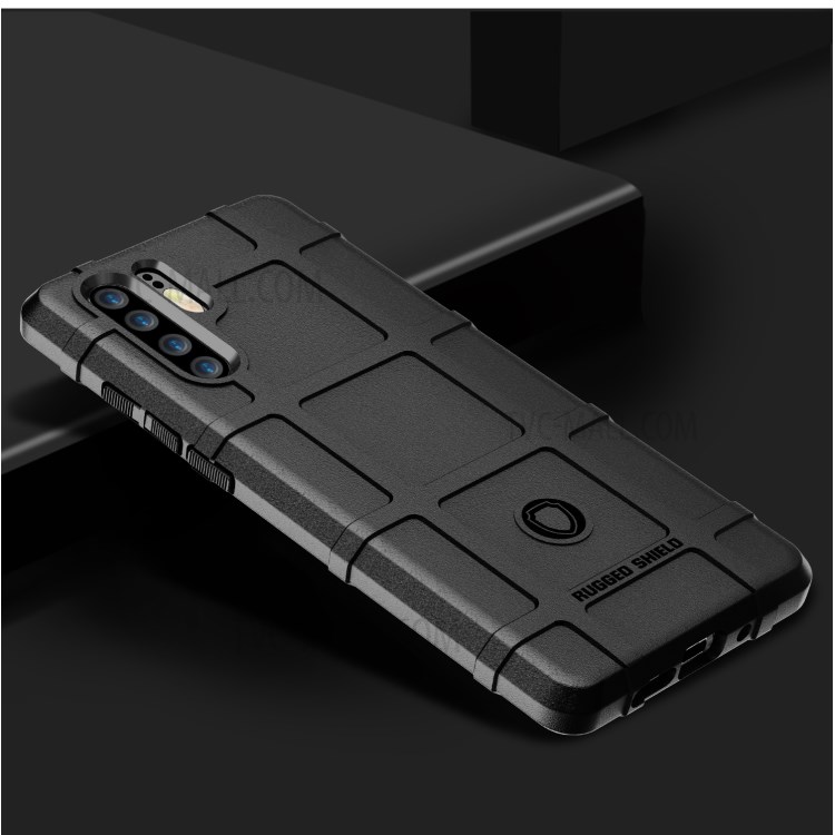 For Huawei P30 Pro Rugged Square Grid Texture TPU Protection Case - Black-10